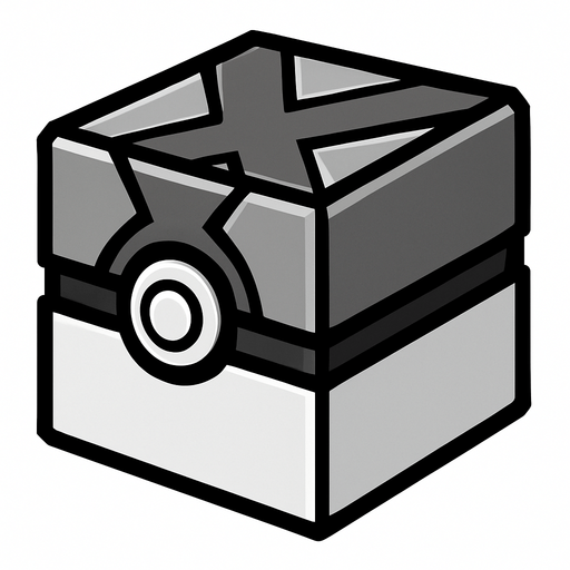 make a cube but like a pokeball and  make it for rare one make with grey and silver and white but do diffrently.
In-Game asset.  2d.  High contrast.  No shadows