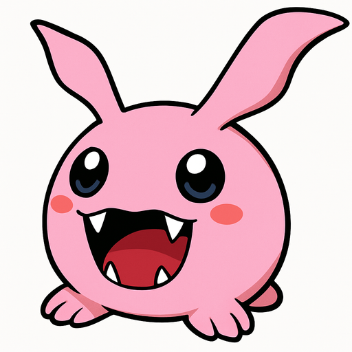 Tokomon.
In-Game asset.  2d.  High contrast.  No shadows