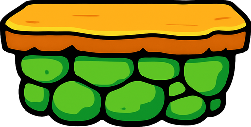 Platform.
In-Game asset.  2d.  High contrast.  No shadows