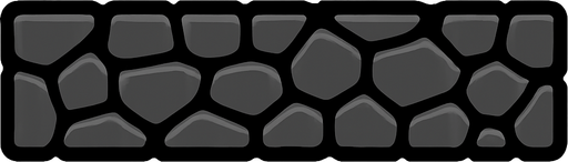 Cobblestone block 200x20.
In-Game asset.  2d.  High contrast.  No shadows