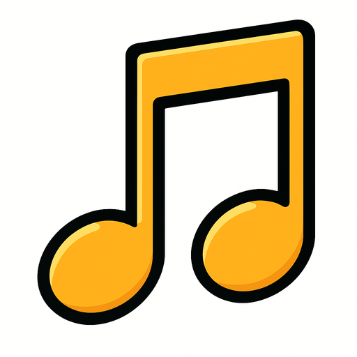 2D muzik notasi.
In-Game asset.  2d.  High contrast.  No shadows