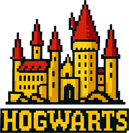 hogwarst piksel.
In-Game asset.  2d.  High contrast.  No shadows