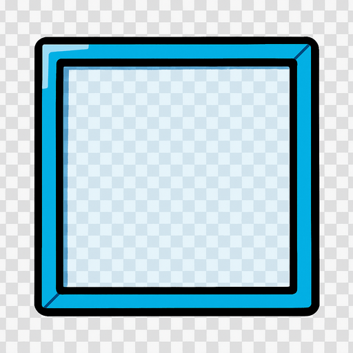 Cuadro transparente.
In-Game asset.  2d.  High contrast.  No shadows