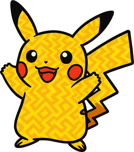 PATTERNED YELLOW
TOP POKEMON.
In-Game asset.  2d.  High contrast.  No shadows