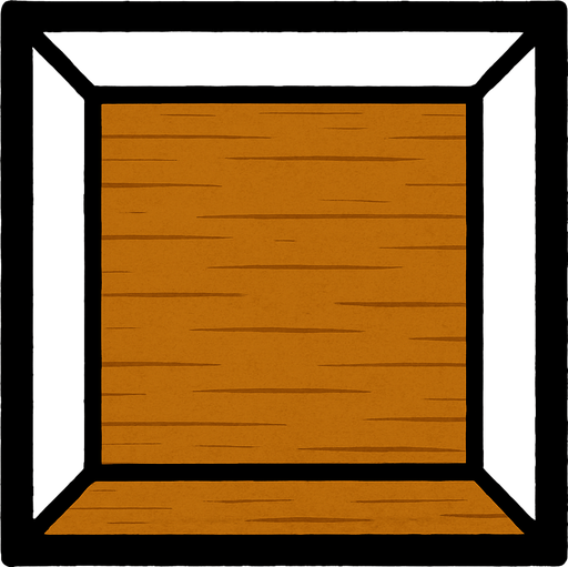 empty room top view.
In-Game asset.  2d.  High contrast.  No shadows