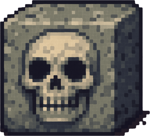 Pixel art  death block.