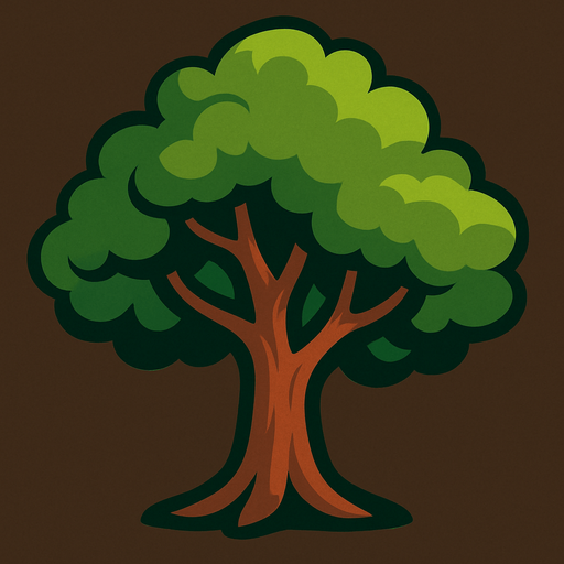 Ağaç.
In-Game asset.  2d.  High contrast.  No shadows