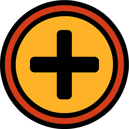 Daire içinde nesneyi artirma butonu.
In-Game asset.  2d.  High contrast.  No shadows