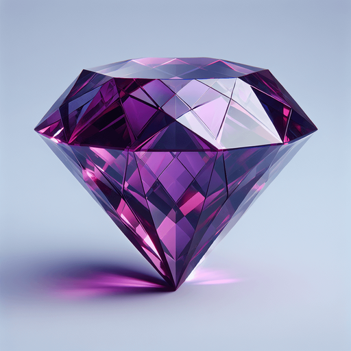 3d purple diamond.
In-Game asset. 3d. Blank background. High contrast. No shadows.