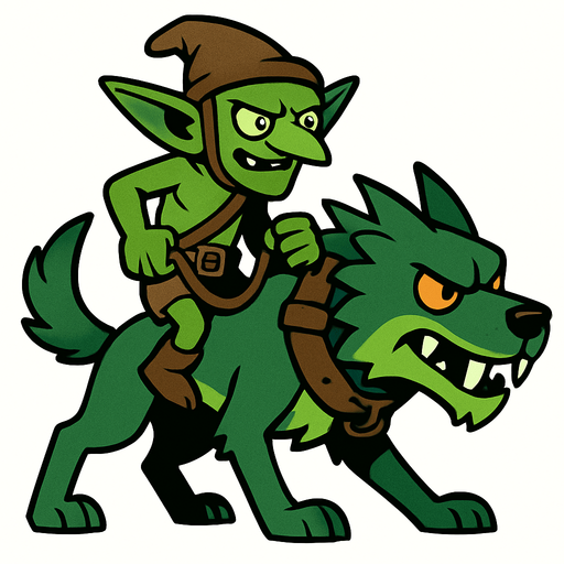 goblin tazısı.
In-Game asset.  2d.  High contrast.  No shadows