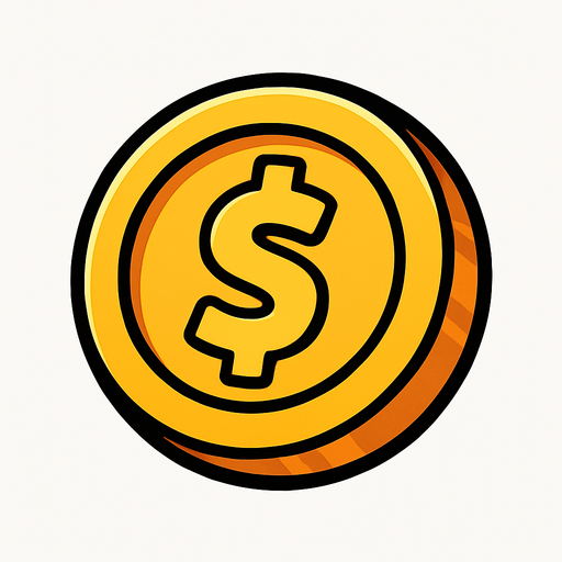 coin.
In-Game asset.  2d.  High contrast.  No shadows