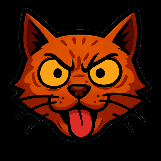 make this cat expression goes silly but angry