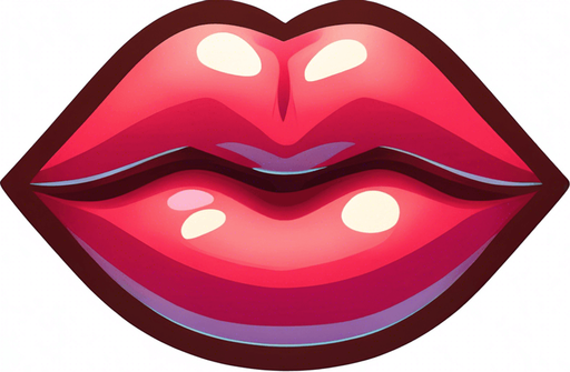 less feminine cartoon lips, more plain