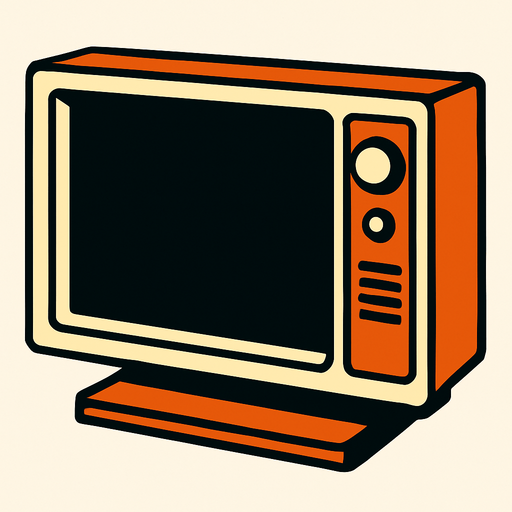 pantalla de tv.
In-Game asset.  2d.  High contrast.  No shadows