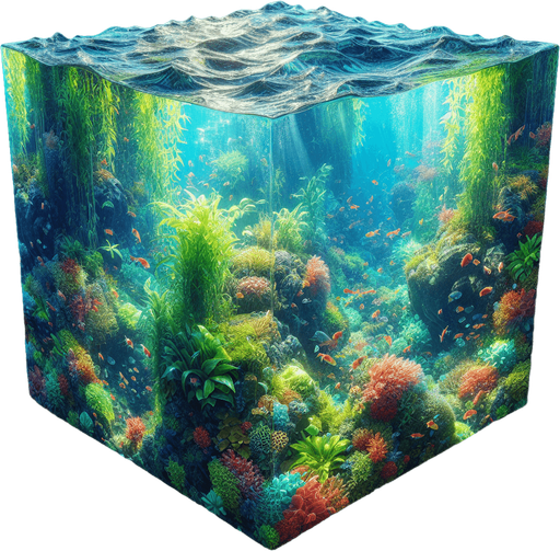 Realistic Water of an aquarium.
Single Game Texture. In-Game asset. 2d. Blank background. High contrast. No shadows.
