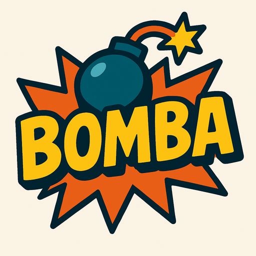 BOMBA.
In-Game asset.  High contrast.  No shadows