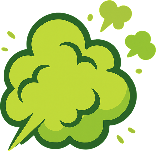 Fart cloud.
In-Game asset.  2d.  High contrast.  No shadows