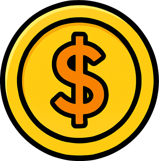 coin.
In-Game asset.  2d.  High contrast.  No shadows