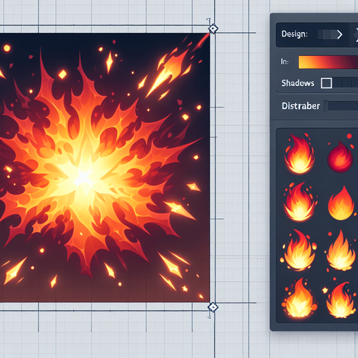 fire blast.
Single Game Texture.  In-Game asset.  2d.  Blank background.  High contrast.  No shadows