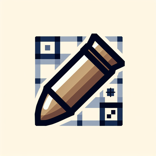 Bullet.
Single Game Texture. In-Game asset. 2d. Blank background. High contrast. No shadows.