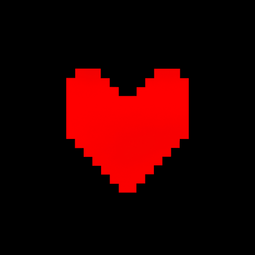 Undertale Heart.
In-Game asset.  2d.  High contrast.  No shadows