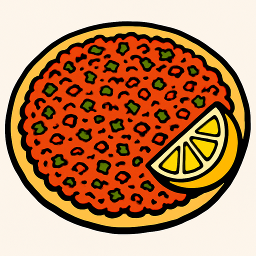 Lahmacun.
In-Game asset.  2d.  High contrast.  No shadows