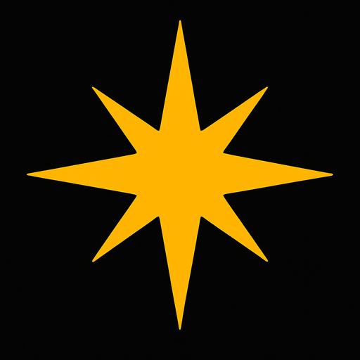 звездочка которая символизирует ритический удар над головой в игре.
In-Game asset.  2d.  High contrast.  No shadows