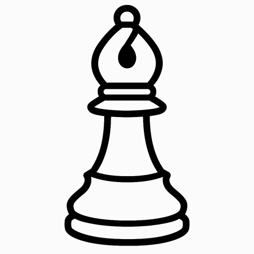 White Bishop Chess.
In-Game asset.  2d.  High contrast.  No shadows