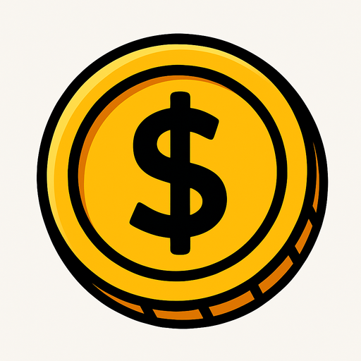 Coin.
In-Game asset.  2d.  High contrast.  No shadows