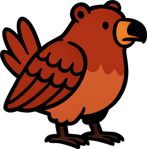 2d bird bear.
In-Game asset.  2d.  High contrast.  No shadows