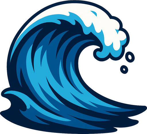 tsunami wave no background.
In-Game asset.  2d.  High contrast.  No shadows