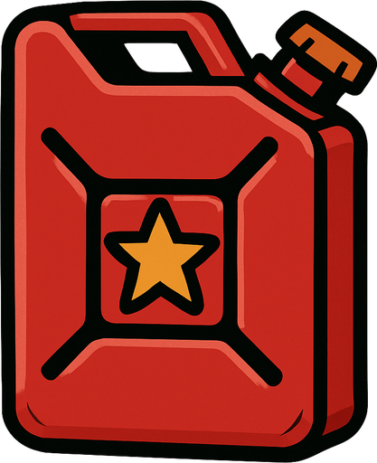 Benzin kutusu.
In-Game asset.  2d.  High contrast.  No shadows