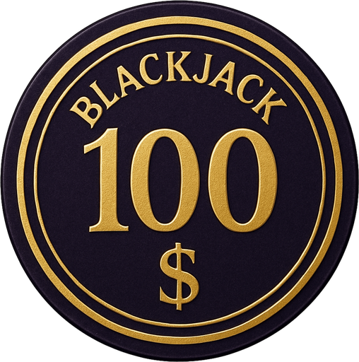 "Crea un asset para una ficha de casino de $100 para Blackjack.
Color Principal: Negro obsidiana o un púrpura real profundo.
Borde/Detalles: Dos o tres franjas finas en un color que contraste fuertemente, como dorado brillante o blanco.
Valor: El número '100' grande y claro en el centro, en dorado o blanco, con una tipografía de casino.
Estilo: Lujoso, premium, coherente con 'La Tentación Dorada'. Esta debe ser la más impresionante visualmente.".
In-Game asset.  2d.  High contrast.  No shadows que el texto blackjack se encuentre arriba