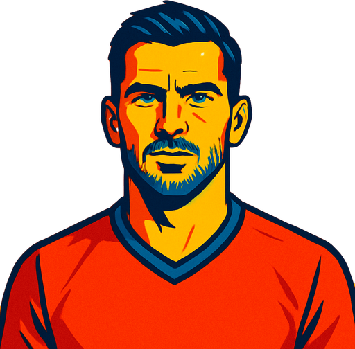 football player portre.
In-Game asset.  2d.  High contrast.  No shadows