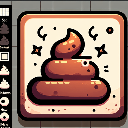 poop.
Single Game Texture. In-Game asset. 2d. Blank background. High contrast. No shadows.