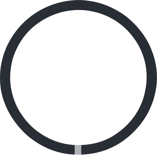 Make the circle solid white instead of textured gray. And the line a bit thinner.