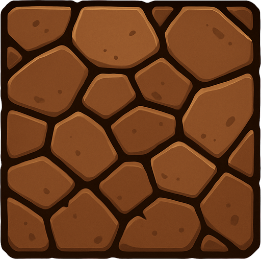 piso marron.
In-Game asset.  2d.  High contrast.  No shadows