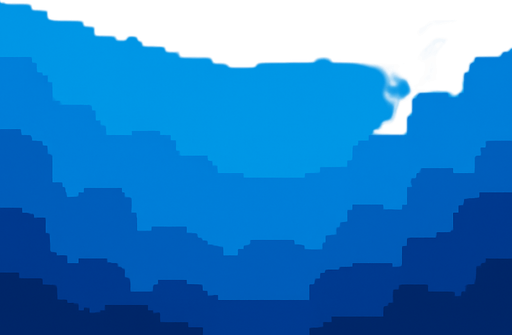 2D pixel art underwater background, empty and minimal, with no objects or creatures. Just a calm blue gradient representing water depth..
In-Game asset.  2d.  High contrast.  No shadows