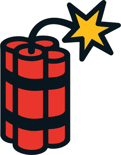 dynamite.
In-Game asset.  2d.  High contrast.  No shadows
