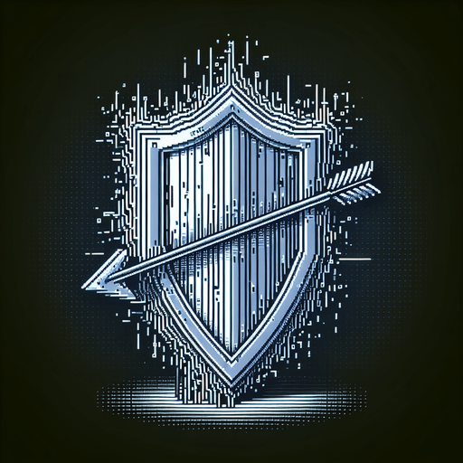 A shield shape that looks warped, dissolving at the edges, or made of static/glitches. Could show an arrow bouncing off at a weird angle or fizzling into nothing..
Single Game Texture.  In-Game asset.  2d.  Blank background.  High contrast.  No shadows