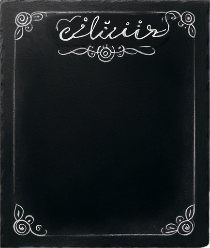 Word "ELIXIR" in chalk