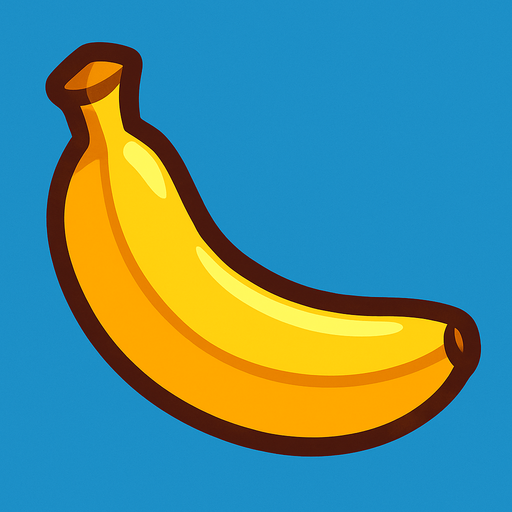 banana.
In-Game asset.  2d.  High contrast.  No shadows