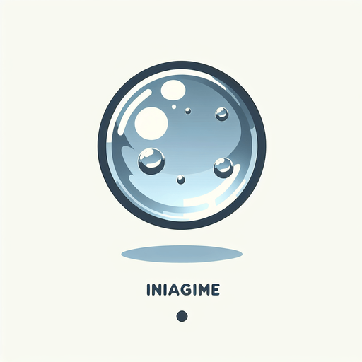 a round water drop.
Single Game Texture.  In-Game asset.  2d.  High contrast.  No shadows