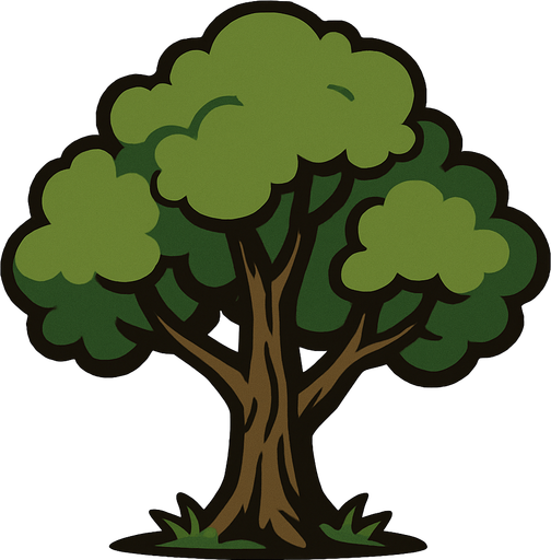 Arbre.
In-Game asset.  2d.  High contrast.  No shadows