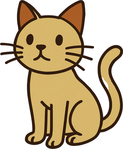 Cat in professor Layton game style.
In-Game asset.  2d.  High contrast.  No shadows