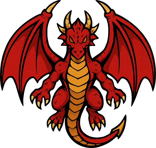 dragon from top.
In-Game asset.  2d.  High contrast.  No shadows